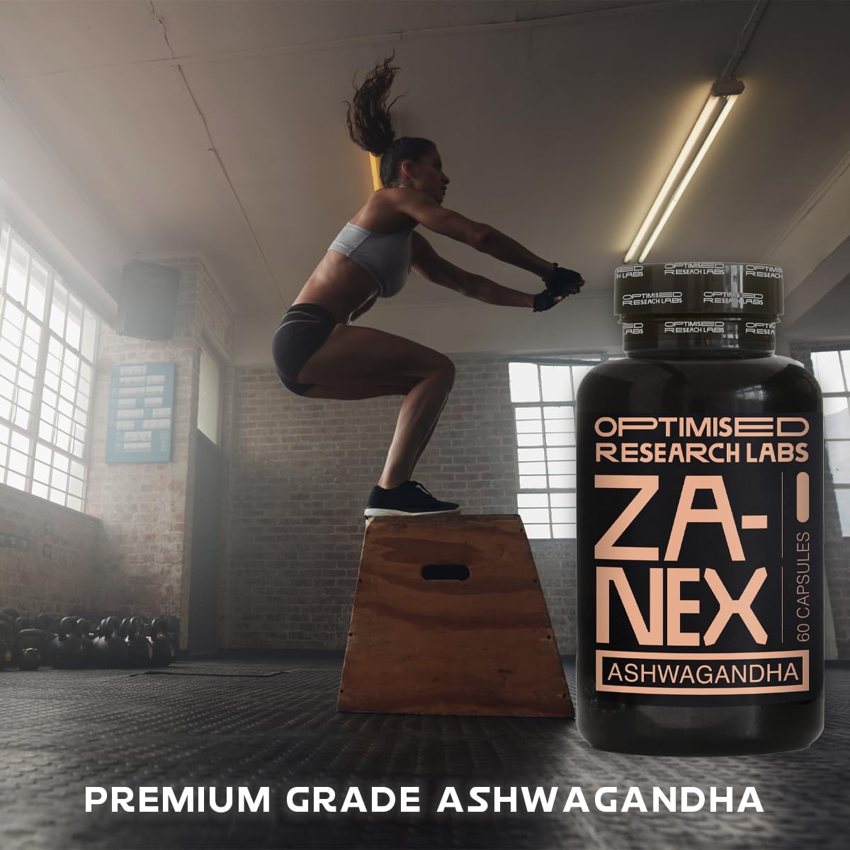 Optimised Research Labs High Strength Ashwagandha 5% Withanolides with Added Piperine for Improved Absorption Easy to Swallow Capsules 30-60 Day Supply Vegan Friendly Premium Grade Supplement