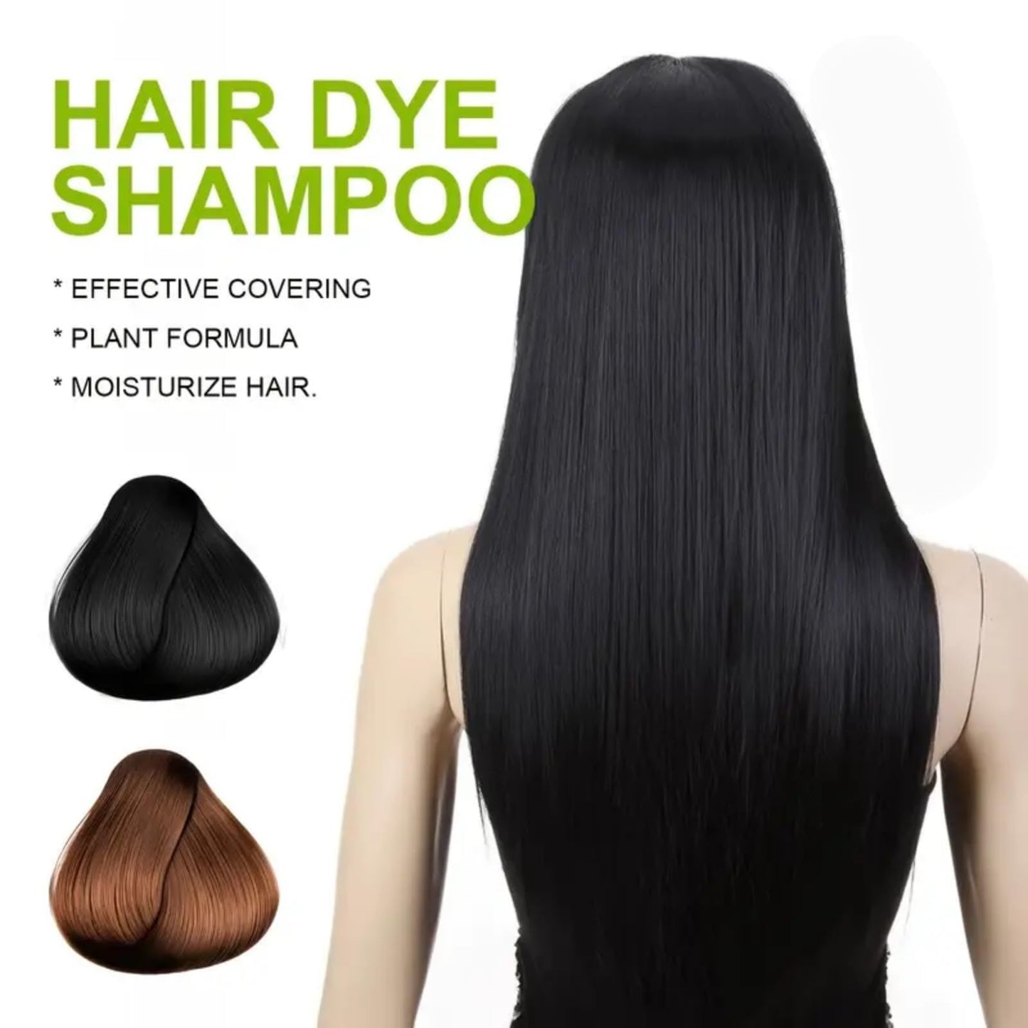 Mubuni Black Polar Hair Dye Shampoo,Hair Care Instant Dye Shampoo,Black Hair Dye Sh/ampoo 3 in 1,Instant Dye Shamp/oo,H/air Colour Shampo/o,Permanent Ha/ir D/ye,Hair Care Dy/e Sha/mpoo,Semi Permanent (Black)