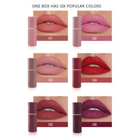 Petansy Matte Lipstick Set 6 Colors Nude Moisturizer Smooth Lipstick Long Lasting Waterproof Lipstick Makeup Gift Set