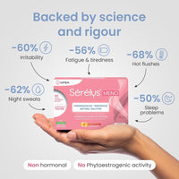 SERELYS Sérélys MENO Perimenopause & Menopause Supplements for Women - 30 Vegetarian Tablets with PureCyTonin Complex - Non-Hormonal Formula - Restless Sleep, Low Energy & Hot Flushes Relief | 1 Month Supply