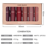 Petansy Matte Lipstick Set 6 Colors Nude Moisturizer Smooth Lipstick Long Lasting Waterproof Lipstick Makeup Gift Set