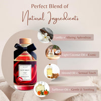BELLALISIA Luxurious Massage Oils for Date Night, Premium Vanilla Body Oil Perfect Presents for Men & Women as Valentines Day Gifts. Natural Sensual 120ml Massage Oils for Relaxing Fun Date Night Ideas.
