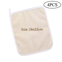 qiqiqiaqia 4 Pack Exfoliating Face and Body Wash Cloths 2-Sided Bath Towel Exfoliating Scrub Cloth for Women and Man Hand Towels for Bathroom with Soft Handle and Fine Mesh(26 x 22cm)