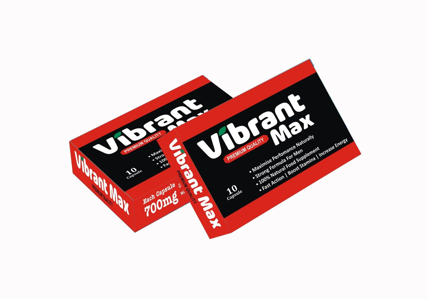 Vibrant Max VIBRANT MAX- Ginseng Complex - The Most Effective Natural, Powerful and Fast Acting Food Supplement for Men! - (Pack of 10 Capsules)