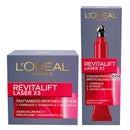 L'OREAL PARIS L'Oréal Paris Revitalift Day Cream Laser X3 Anti-Wrinkle Action 50ml + Revitalift Eye Contour Laser X3 Anti-Age 15ml - 2 Treatments with Hyaluronic Acid and Pro-Xylane