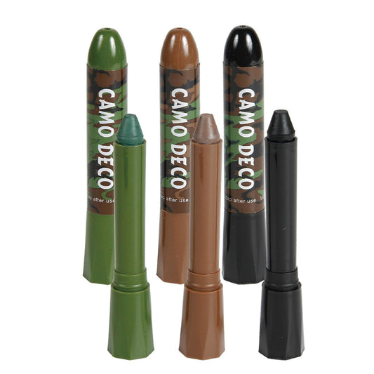 Camo Face Paint Stick Set , Waterproof & Sweat-Resistant Body and Eye Camouflage for Hunting, Military Training & Outdoor Survival– 3 Colors (Black/Brown/Green)