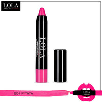Lola Make Up by Perse Cream Lipstick Ultra Hydrating Lightweight and Soft Chubby Lip Balm Stick, Long-Lasting and Moisturising, Vegan and Cruelty-Free Makeup for Women, Pitaya 04