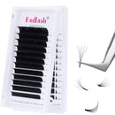 FADLASH Fadlash Easy Fan Lashes D Curl 0.07 8-14mm Mixed Length Russian Lashes Natural Look Self Fanning Eye Lashes Automatic Blooming Russian Eyelashes Extensions(0.07-D-814)