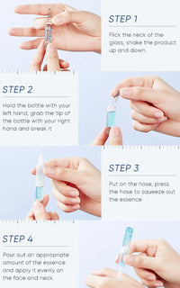 Hyaluronic Acid Concentrated Ampoules for Deeply Moisturized Skin - 7x2ml Serum for Women & Men