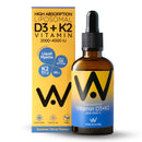 well actually WELL ACTUALLY Liposomal Vitamin D3 4000 IU + K2 MK-7 160mcg Liquid Drops - High Strength Vegan VIT D3 K2 Supplement - Immune & Bone Support - 120 Servings | Summer Citrus