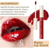 COODAM Plumping Lip Gloss Plumper - Matte Liquid Lipstick Long Lasting Lip Gloss Plumper Lip Makeup Non-Fade Lip Gloss for Women Girls