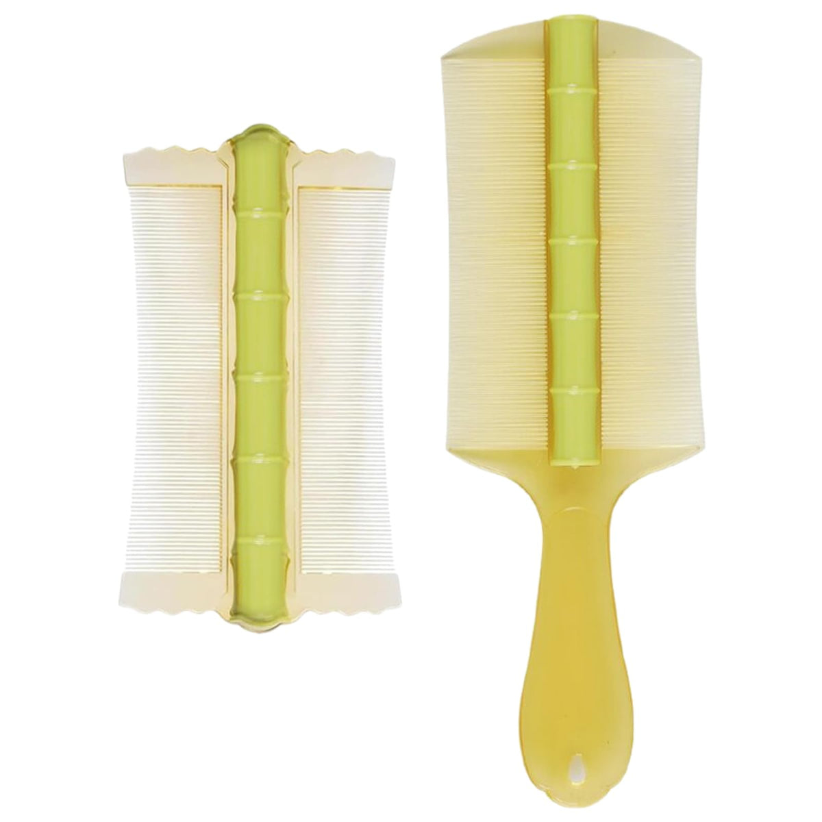 UEKPDM 2-Pack Nit Comb for Lice & Dandruff – Double-Sided Fine Tooth Comb for Flakes, Nits and Tangled Hair – Green Scalp Care Tool for Kids & Adults