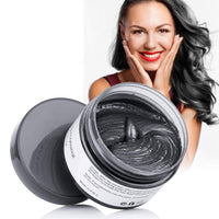TEEROVA Hair Color Wax, Instant Hair Dye Wax Temporary Hairstyle Cream Mud 4.23 oz Hair Pomades Natural Hairstyle Wax for Men and Women (Black)