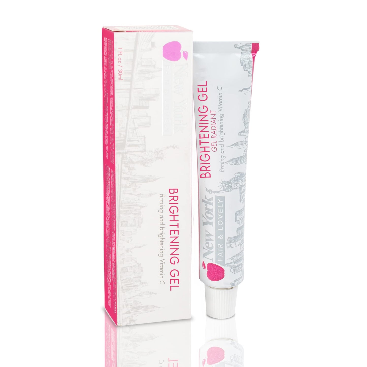 New York FAIR AND LOVELY New York Fair & Lovely, Skin Brightening Gel – 1 fl oz / 30g – Formulated to Fade Dark Spots, Uneven Skin Tone, with Alpha Arbutin & Vitamin C – For Women and Men
