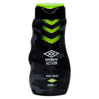 3x Umbro Action Body Wash - 400ml - (With A Free Fridge Magnet)