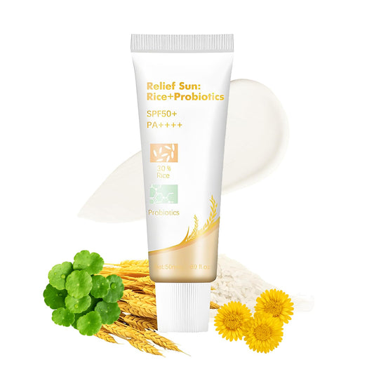 Korean Mineral Sunscreen SPF 50 PA+ – 30% Rice Extract, Broad Spectrum Sun Cream, Lightweight & Non-Greasy Face Moisturiser, Natural & Gentle Formula
