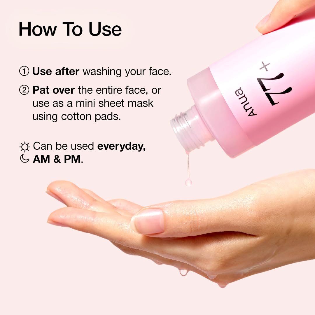 ANUA Peach 77 Niacin Essence Toner, Facial Toner for Glass Skin, Niacinamide, Panthenol, Ceramides, Korean Skin Care, 250ml/8.45 fl.oz.