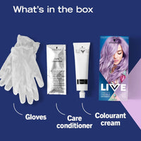 Schwarzkopf LIVE Pretty Pastels Semi-permanent Purple Hair Dye, Lasts Up To 8 Washes - Lilac Crush P120