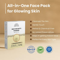 Hebhac Herbs Multani Mitti Powder, Bentonite Clay & Fuller's Earth Clay – 100% Natural Skin Soother, Cleanser & Acne Reducer – 100g