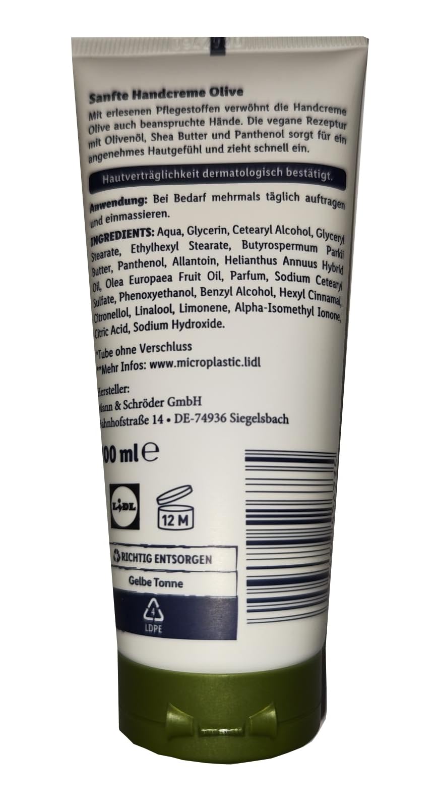 CIEN Olive Hand Cream Protection and Care for Stressed Hands (1 x 100 ml)