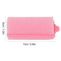 Foam Sponge Hair Rollers,12 Pieces Soft Sleeping Hair Curlers Flexible Hair Styling Curlers Sponge Curlers Professional Home Salon Portable Soft Hair Curler Tool for Hair Styling (Pink)
