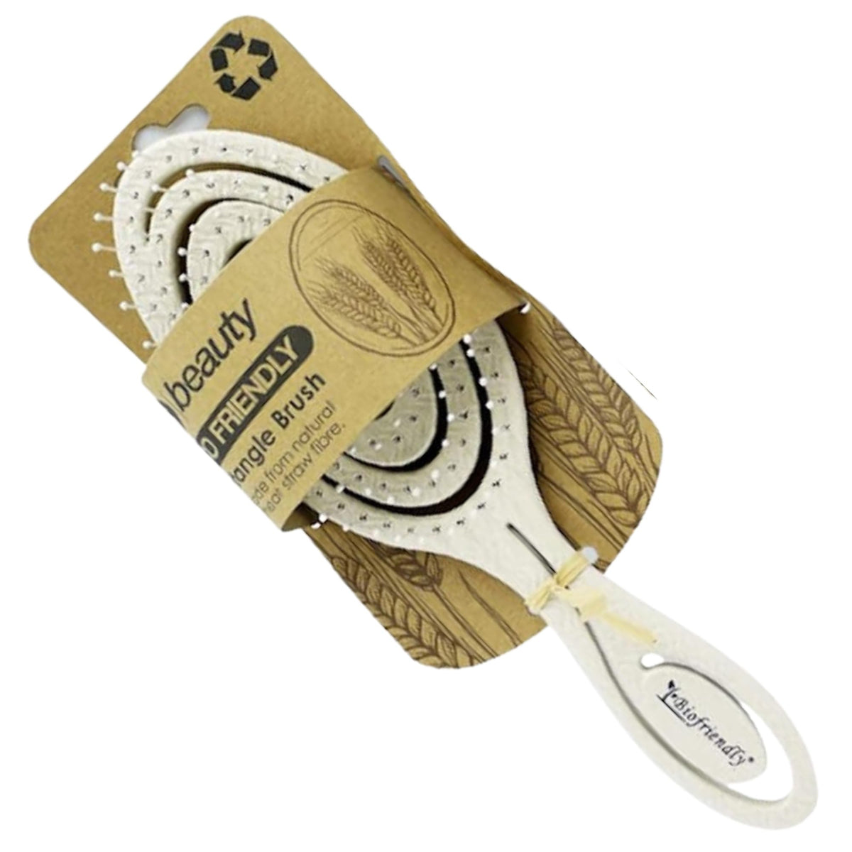 Generic CS Beauty Detangle Hair Brush Eco Friendly Pink and Oatmeal 2 Pack