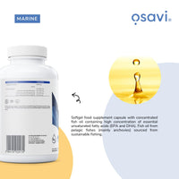 OSAVI Osavi Super Strong Omega–3 500 EPA / 250 DHA – 180 Softgels | Concentrated Omega–3 from Pelagic Fish | Supports Heart Health, Brain Function, and Vision | Highly Purified with Molecular Distillation