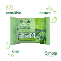 2 PACKS =60 Pads of Simple Kind to Eyes Eye Make-Up Remover Pads