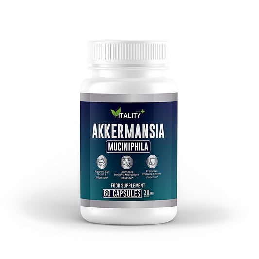Akkermansia Probiotic & Prebiotic 30 Billion AFU with Inulin – Ultimate Gut Health, Immune Support & Weight Management – 1 Months Supply