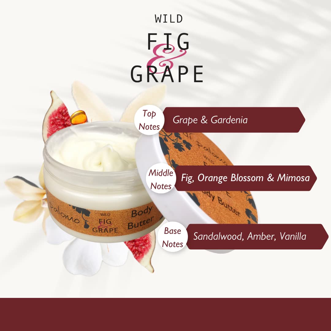 Di Palomo Body Moisturiser Lotion | Wild Fig & Grape Body Butter 200ml | Luxurious Shea Butter Moisturiser for Dry Skin | Vegan Body Lotion for Women | Hydrating Skincare Gift