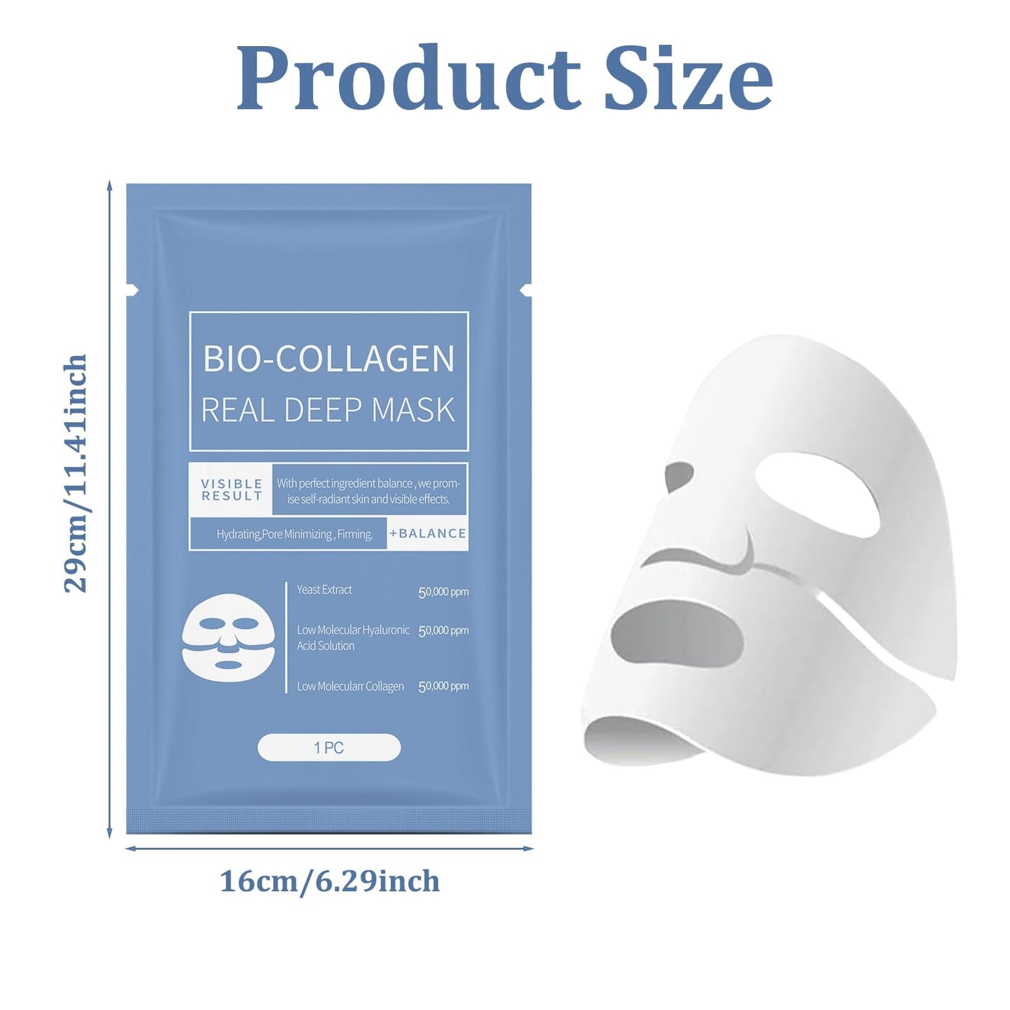 ExcellaElite Biodance Collagen Mask, Biodance Collagen Mask Overnight, Bio Collagen Face Mask, Biodance Bio-Collagen Real Deep Mask (5PCS)