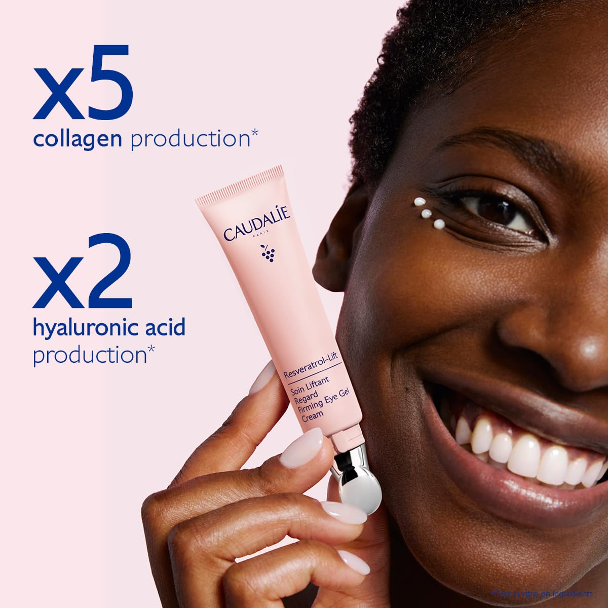 Caudalie Resveratrol-Lift Firming Eye Gel Cream – Reduces Puffiness and Dark Circles, Vegan Collagen 1, Fragrance-Free, 97% Natural-Origin Ingredients, Vegan, 15 mL