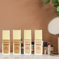 Profusion Cosmetics 2-In-1 Foundation and Concealer for Medium Skin Tone, Flawless Full Coverage and Matte Finish with Convenient Solution for Achieving Polished Look - True Nude
