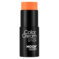 Moon Creations Face Paint Stick (Bright Orange 21g) Non-toxic Cream Body Paint, Full-coverage Face Body Paint Makeup Stick Halloween SFX Cosplay | Professional Face Paint Makeup for Adults, Kids