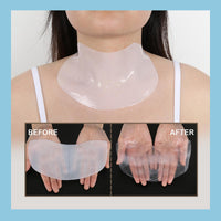 AUSLKA Neck Wrinkle Patches Moisturizing Hydrolyzed Collagen Mask, Neck Chest Lifting Firming Pads for Tightening Skin 5 PCS, Collagen Masks for Looking Down Causes Wrinkles