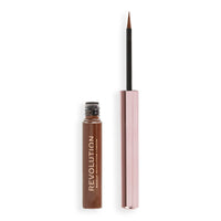 Makeup Revolution, Super Flick Liquid Eyeliner, Highly Pigmented, Brown, 2.4 ml