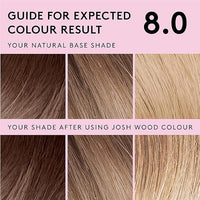 Josh Wood Colour Permanent Colour 8.0 & Dark Blonde Blending Brush, Leaves Hair Super Shiny and Hydrated with Full Grey Coverage, Natural-looking and Vegan
