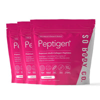 So Body Co SoBodyCo Premium Collagen Supplements for Women & Men, 5 Types of Collagen Powder, Peptigen, Collagen Peptides, Marine Collagen, Hydrolysate Powder, Multi-Collagen, 90 Days Supply, Peptigen
