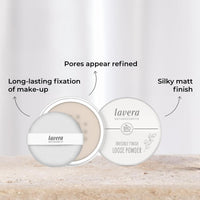 lavera Invisible Finish Loose Powder - Organic Rice and Tapioca - Sets Makeup, Transparent, Mattifying, Long-lasting - Vegan, Organic (1 x 11g)