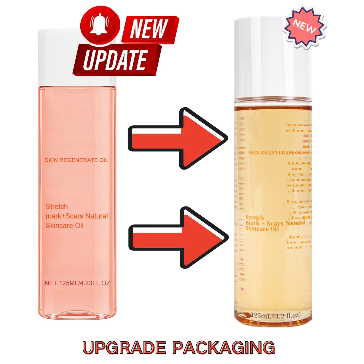 IZBEAUVO Body Skin Care Oil, Stretch Mark & Scar Oil for Women, Stretch Marks Removal Skin Regenerating Body oils, Skin Regenerate oil with Chamomile, Vitamin E, Lavender Improves Elasticity 125ML