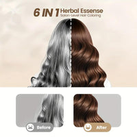 Mubuni Hair Care Instant Dye Shampoo,Polar Hair Dye Shampoo Women 3-In-1 Sha/mpoo for Color Hair,Instant Herbal Coloring Sham/poo,Hair Care Dye S/hampoo,Easy to Use Shampo/os Dy/e,Long Lasting(Dark Brown)