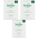 PBW INTERNATIONAL Simple Pure Soap Bars For Sensitive Skin Pack of 6 (6 x 100g) - 3 x Twin Packs