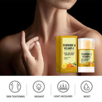 Turmeric & Vitamin C Face and Neck Firming Cream Stick, Hydrating and Brightening Skincare Balm, Smooths Wrinkles, Tightens and Lifts for Youthful-Looking Skin (1pcs)