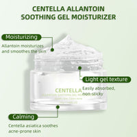 Hydrating Centella Gel Cream - Face Moisturizer for Women - Nourish Moisturiser for Oily Skin - Face Cream for Women - Centella Asiatica Gel Moisturiser - Sooths Skin Calms Acne 55g