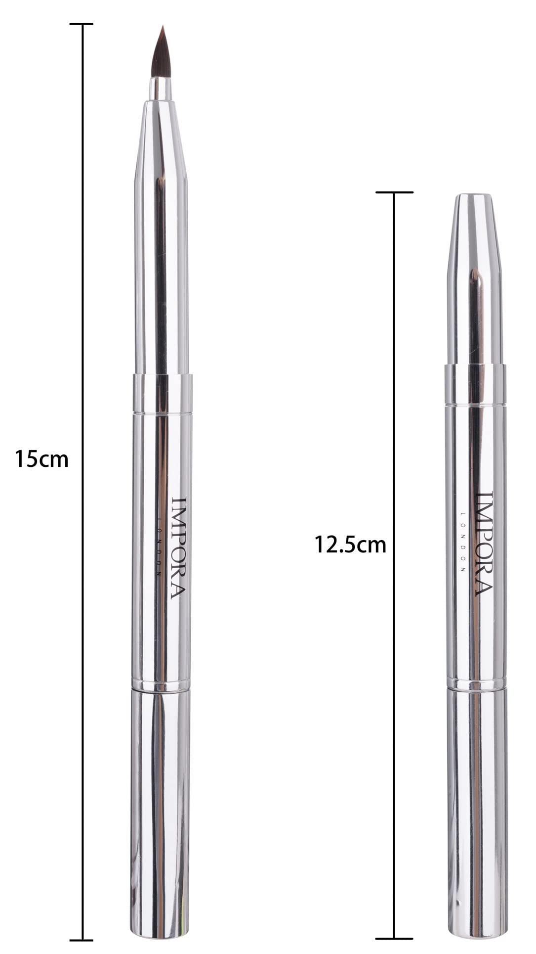 IMPORA LONDON Retractable Lip Makeup Brush by Impora London. Perfect for Travel, Lightweight, Handbag Ready. Lipstick Brush with Lid.