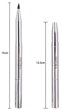 IMPORA LONDON Retractable Lip Makeup Brush by Impora London. Perfect for Travel, Lightweight, Handbag Ready. Lipstick Brush with Lid.