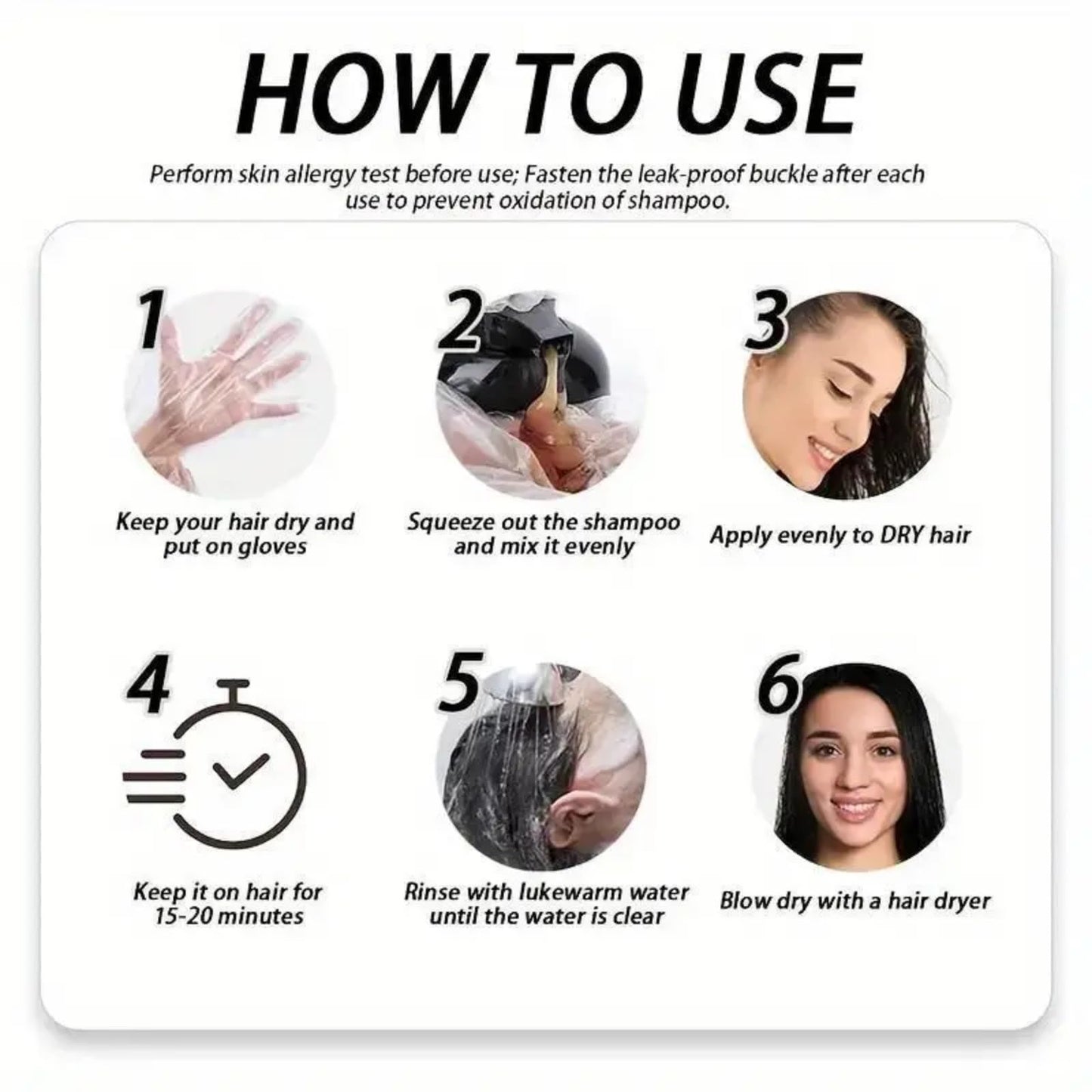 Hair Care Instant Dye Shampoo,Polar Hair Dye Shampoo Women 3-In-1 Sha/mpoo for Color Hair,Instant Herbal Coloring Sham/poo,Hair Care Dye S/hampoo,Easy to Use Shampo/os Dy/e,Long Lasting(Light Brown)