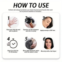 Hair Care Instant Dye Shampoo,Polar Hair Dye Shampoo Women 3-In-1 Sha/mpoo for Color Hair,Instant Herbal Coloring Sham/poo,Hair Care Dye S/hampoo,Easy to Use Shampo/os Dy/e,Long Lasting(Light Brown)