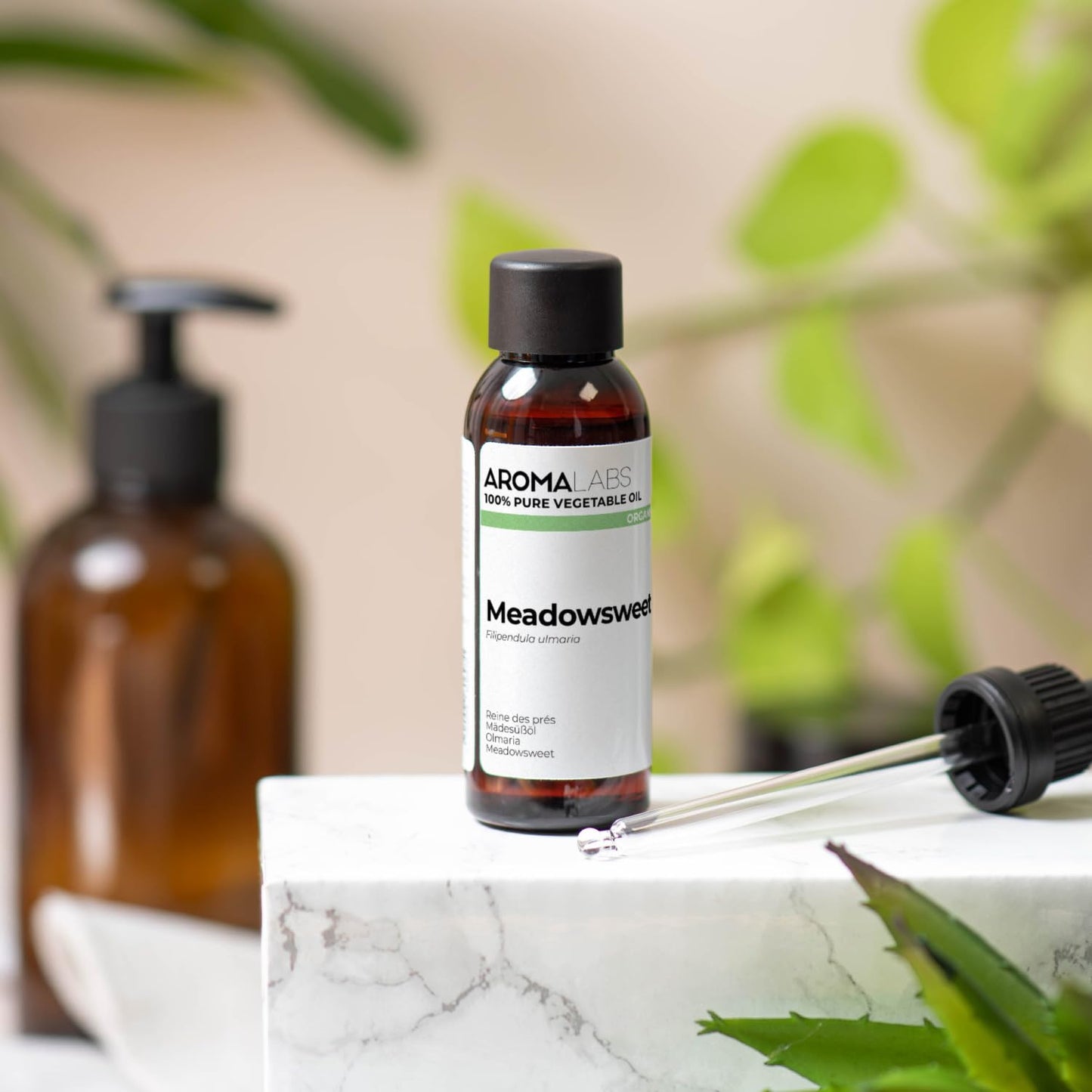 Aroma Labs ORGANIC - MEADOWSWEET Infused Oil - 50mL - 100% Pure, Natural and Cosmos Certified - AROMA LABS (French Brand)