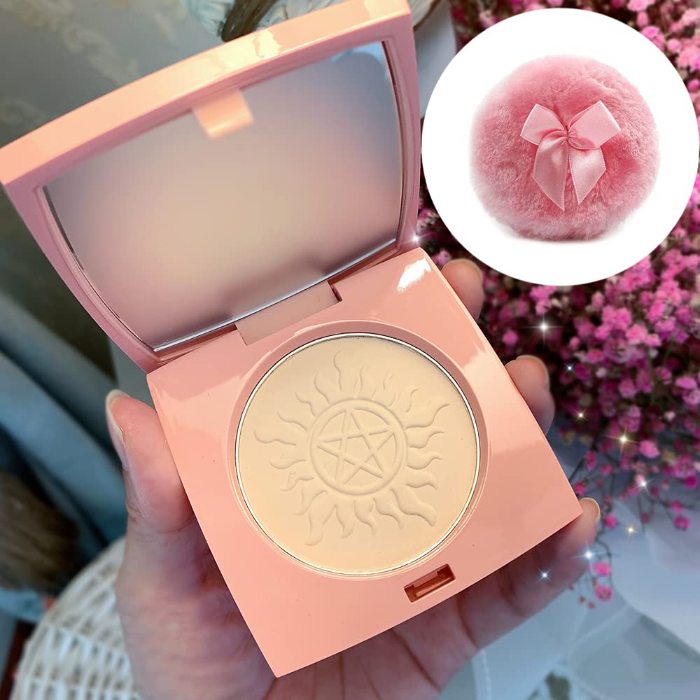 Dawwoti 4 Pcs Fluffy Plush Powderpuff Soft Face Powder Puff Bowknot Dry Powder Puff for Face and Body Powder